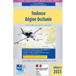 2nd Edition 2023 LAMINATED - Map SIA Toulouse Occitanie Region SIA - 1