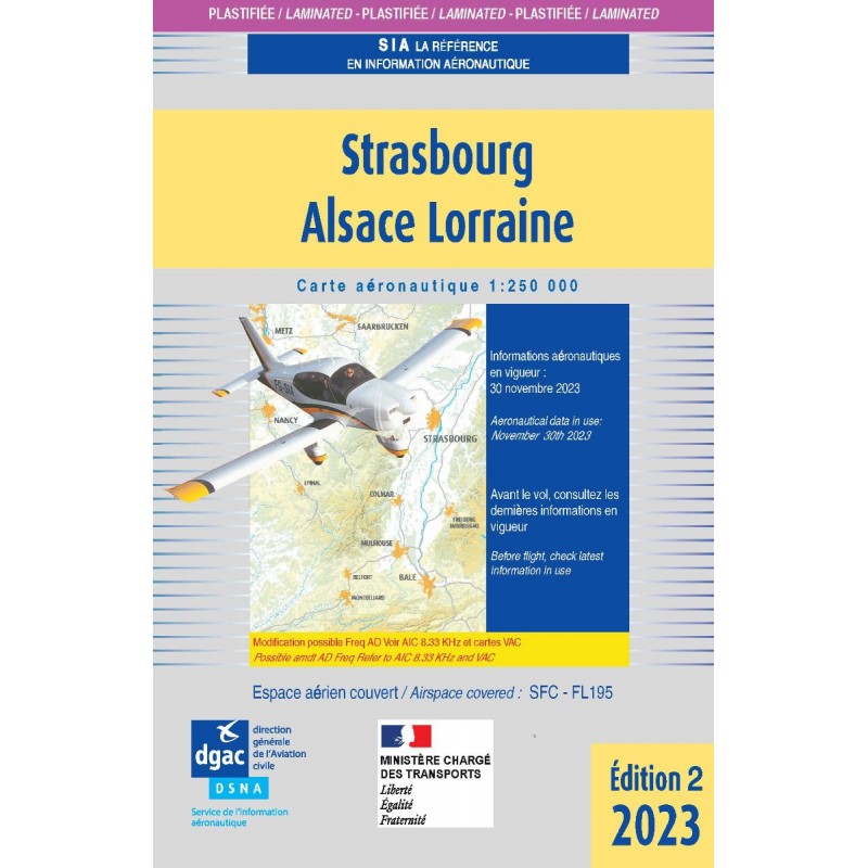 2nde Édition 2023 PLASTIFIÉE - Carte SIA Strasbourg Alsace Lorraine SIA - 1
