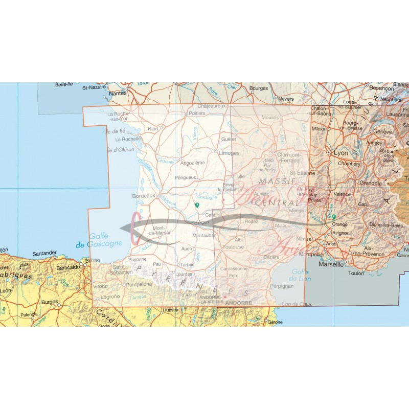 copy of 2023 Edition Laminated - Map 947 IGN ICAO - FRANCE SUD OUEST IGN - 3