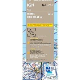 Edition 2024 - Carte 941 IGN OACI - FRANCE NORD OUEST IGN - 1