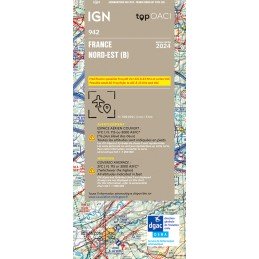 Edition 2024 - ICAO Map 942 IGN - NORTH-EAST FRANCE