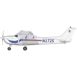 Stickers personnalisés pour Cessna 172 - Immatriculation et lettrage avion AEROWOOD - 1