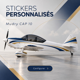 Adhesivos personalizados para Mudry CAP 10 - Matrícula y rotulación AEROWOOD - 2