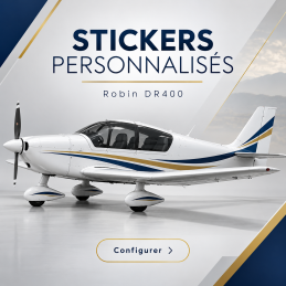 Custom Robin DR400 Stickers - Aircraft Registration and Lettering AEROWOOD - 2