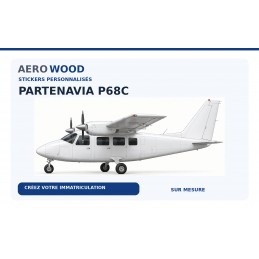 Custom Partenavia P68C Aircraft Decals - Registration & Lettering AEROWOOD - 1
