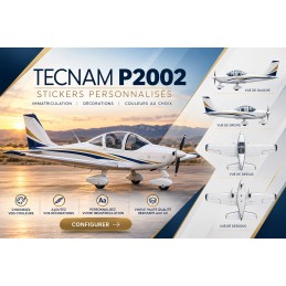 Custom Tecnam P2002 Aircraft Decals - Registration & Lettering AEROWOOD - 1