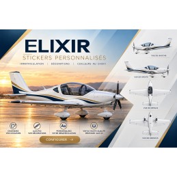 Custom Elixir Aircraft Decals - Registration & Lettering AEROWOOD - 1