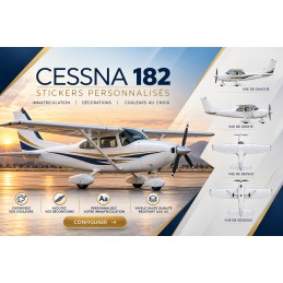 Custom Cessna 182 Aircraft Decals - Registration & Lettering AEROWOOD - 1