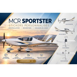 Adhesivos personalizados para Dyn'Aero MCR Sportster - Matrícula y rotulación AEROWOOD - 1