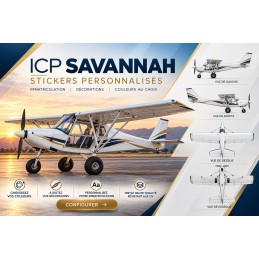 Adhesivos personalizados para ICP Savannah - Matrícula y rotulación AEROWOOD - 1