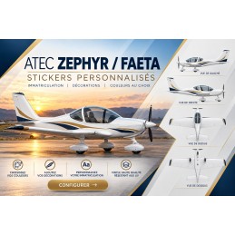 Adhesivos personalizados para ATEC Zephyr / Faeta - Matrícula y rotulación AEROWOOD - 1