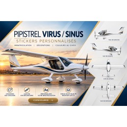 Custom Pipistrel Virus / Sinus Aircraft Decals - Registration & Lettering AEROWOOD - 1