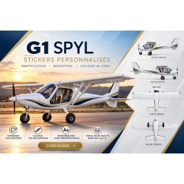 Adhesivos personalizados para G1 Aviation G1 SPYL - Matrícula y rotulación AEROWOOD - 1