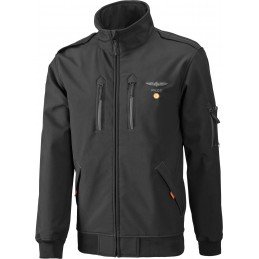 DESIGN4PILOT black softshell jacket with neon orange vest DESIGN 4 PILOTS - 1