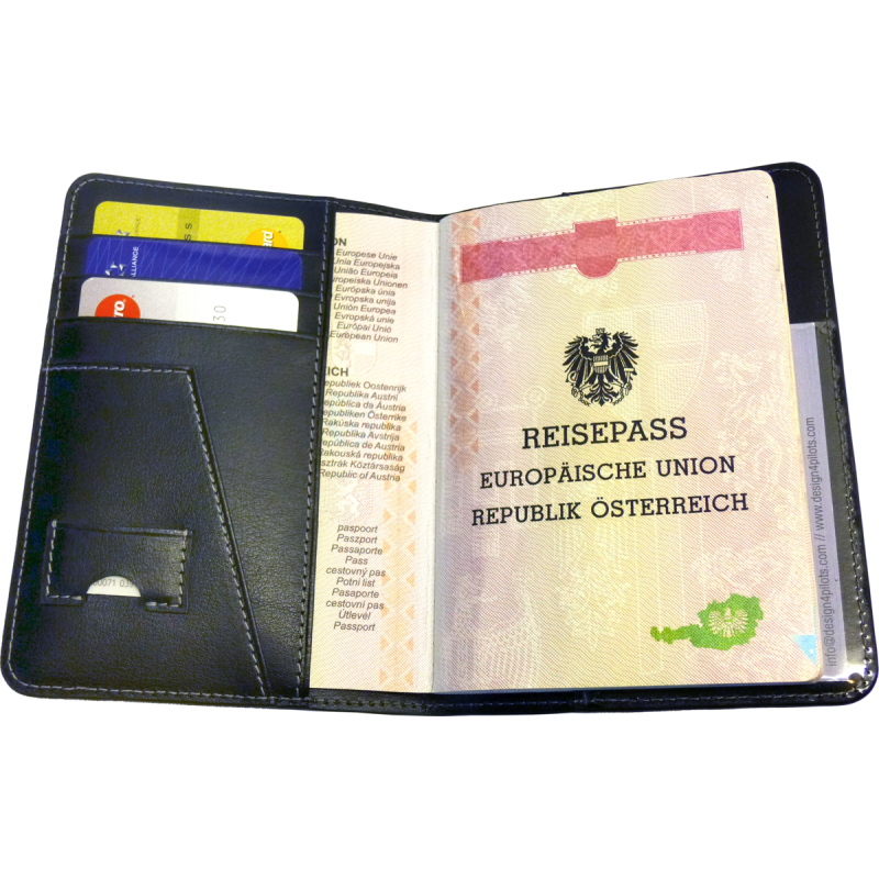 Protège passeport portefeuille + étiquette bagage DESIGN 4 PILOTS - 2