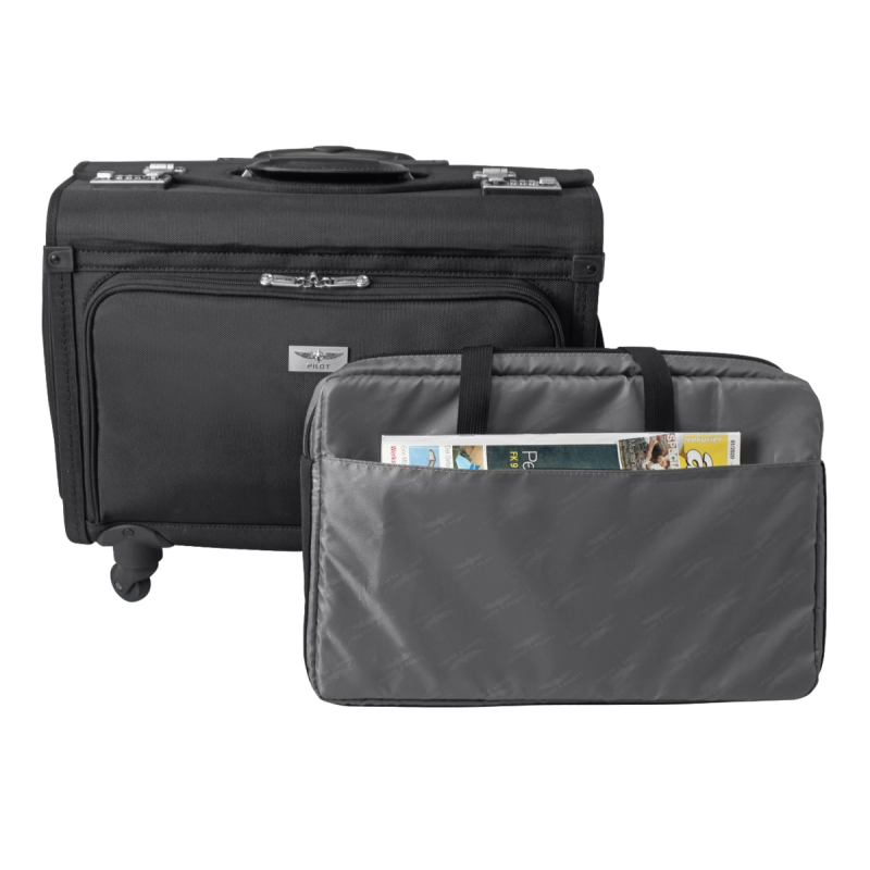 Suitcase with wheels airline pilot AIRLINER DESIGN 4 PILOTS - 5