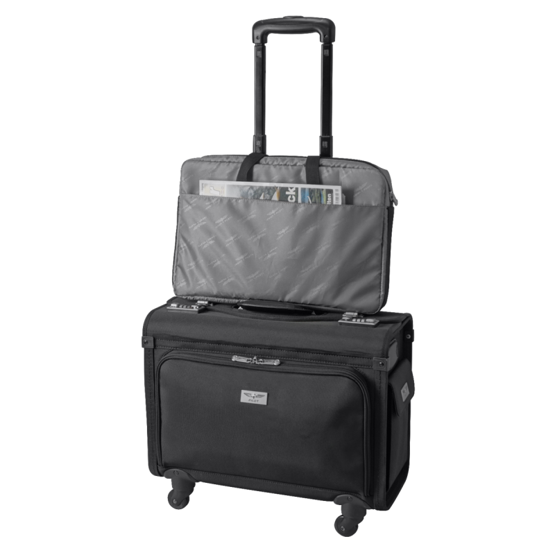 Suitcase with wheels airline pilot AIRLINER DESIGN 4 PILOTS - 6