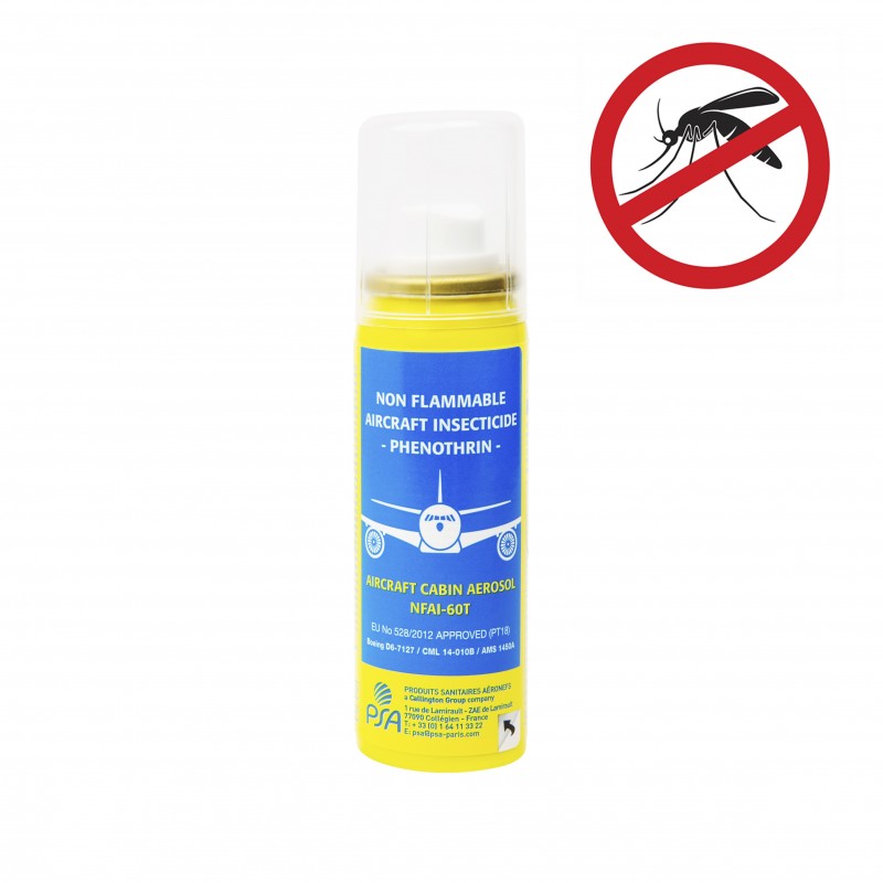 Insecticide anti-moustique avion NFAI-60T Aérosol Multi-shot de cabine PSA PARIS - 1