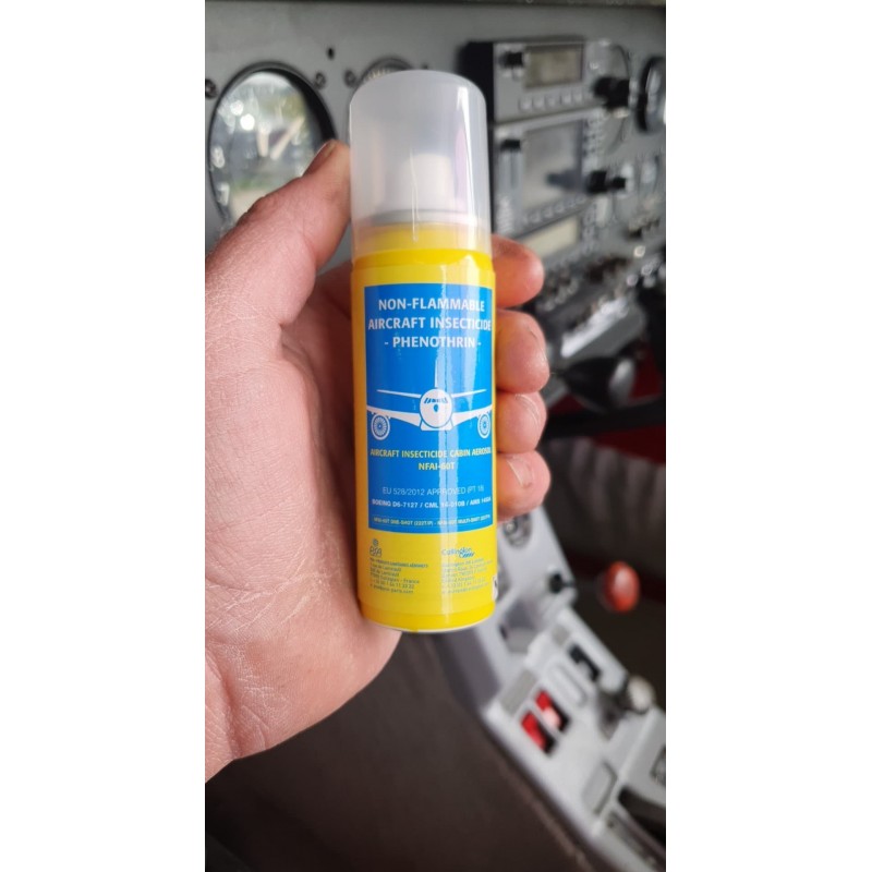Insecticide anti-moustique avion NFAI-60T Aérosol Multi-shot de cabine PSA PARIS - 3