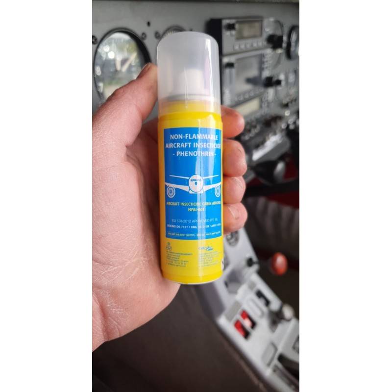 Insecticide anti-moustique avion NFAI-60T Aérosol de cabine FORMAT SPRAY  MULTI-SHOT