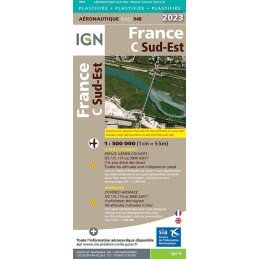2023 Edition Laminated - Map 948 IGN ICAO - SOUTHEAST FRANCE IGN - 1
