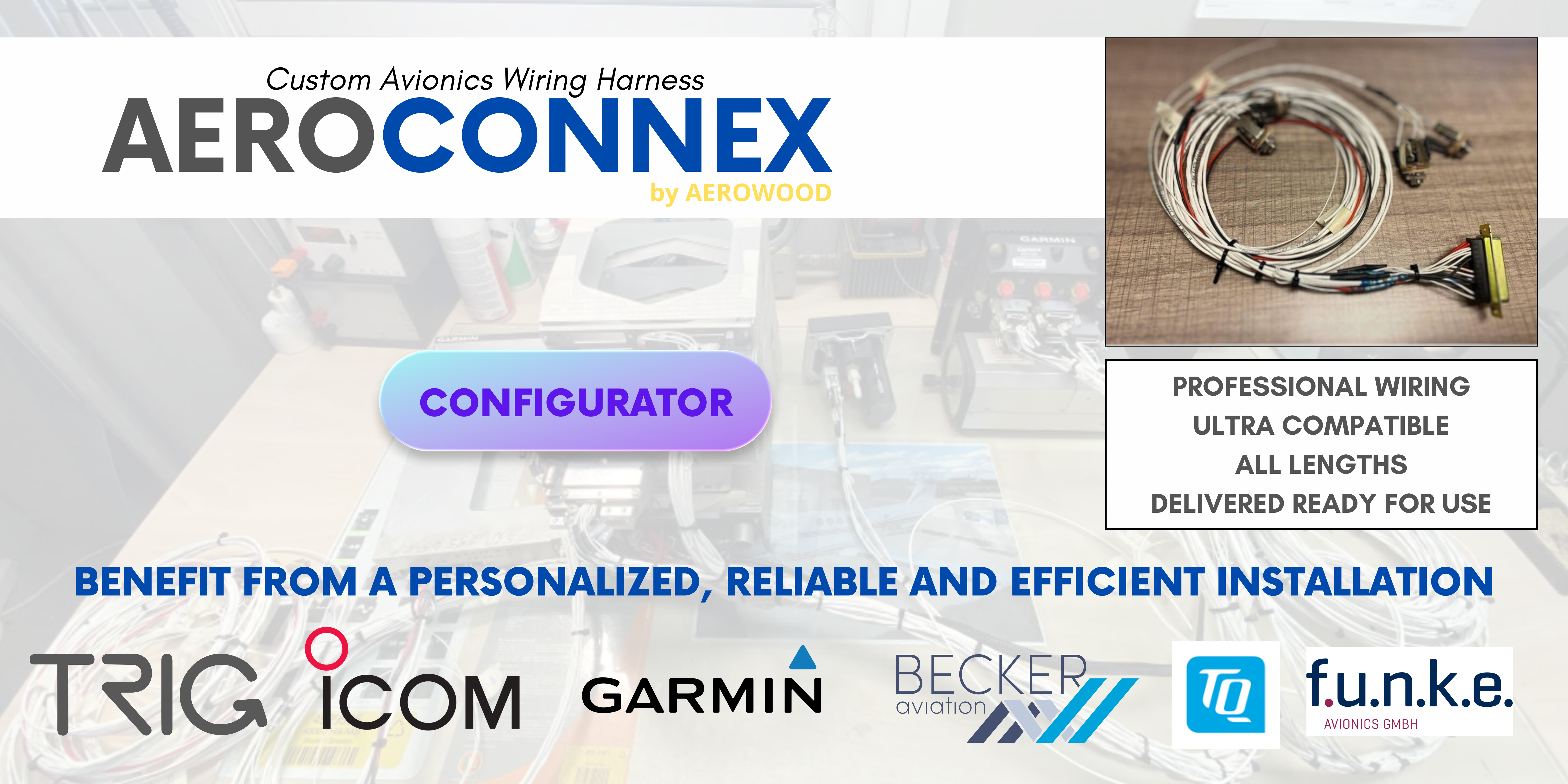 AEROCONNEX - Arnés de cableado de aviónica personalizado